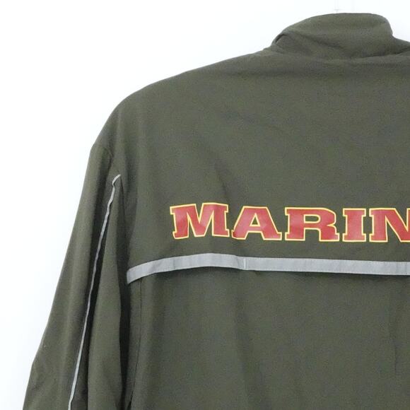 US Marines Jacket Mens Large Long New Balance Windbreaker Made USA Full Zip - Picture 8 of 14